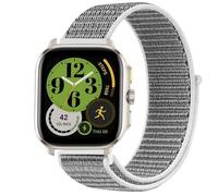 GIOPUEY Nylon Correas Compatible con Amazfit Cheetah Square, 20mm Transpirable Sport Correa Loop Deportiva de Nylon Trenzado, Mujer Hombres - Grey