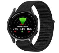 GIOPUEY Nylon Correas Compatible con Garmin Approach S50, 20mm Transpirable Sport Correa Loop Deportiva de Nylon Trenzado, Mujer Hombres - Black