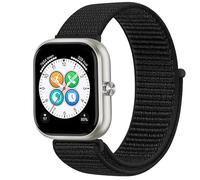 GIOPUEY Nylon Correas Compatible con Honor Choice Haylou Watch, Transpirable Sport Correa Loop Deportiva de Nylon Trenzado, Mujer Hombres - Black