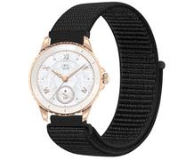 GIOPUEY Nylon Correas Compatible con HONOR Choice Watch 2e, Transpirable Sport Correa Loop Deportiva de Nylon Trenzado, Mujer Hombres - Black