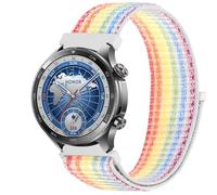 GIOPUEY Nylon Correas Compatible con HONOR Watch 5 Pro, Transpirable Sport Correa Loop Deportiva de Nylon Trenzado, Mujer Hombres - Colorful