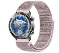 GIOPUEY Nylon Correas Compatible con HONOR Watch 5 Pro, Transpirable Sport Correa Loop Deportiva de Nylon Trenzado, Mujer Hombres - Pink
