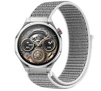GIOPUEY Nylon Correas Compatible con Honor Watch 5 Ultra, 22mm Transpirable Sport Correa Loop Deportiva de Nylon Trenzado, Mujer Hombres - Grey