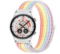 GIOPUEY Nylon Correas Compatible con Honor Watch GS4, 22mm Transpirable Sport Correa Loop Deportiva de Nylon Trenzado, Mujer Hombres - Colorful