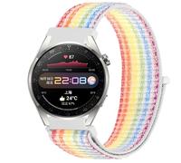 GIOPUEY Nylon Correas Compatible con Huawei Watch 3 Pro New, 22mm Transpirable Sport Correa Loop Deportiva de Nylon Trenzado, Mujer Hombres - Colorful