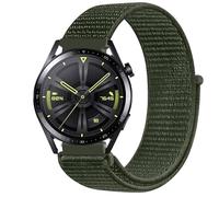 GIOPUEY Nylon Correas Compatible con Huawei Watch GT 3 46mm, 22mm Transpirable Sport Correa Loop Deportiva de Nylon Trenzado, Mujer Hombres - Green