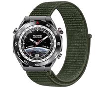 GIOPUEY Nylon Correas Compatible con Huawei Watch Ultimate, 22mm Transpirable Sport Correa Loop Deportiva de Nylon Trenzado, Mujer Hombres - Green