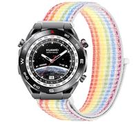 GIOPUEY Nylon Correas Compatible con Huawei Watch Ultimate, 22mm Transpirable Sport Correa Loop Deportiva de Nylon Trenzado, Mujer Hombres - Colorful