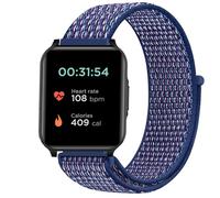 GIOPUEY Nylon Correas Compatible con Motorola Moto Watch 70, 20mm Transpirable Sport Correa Loop Deportiva de Nylon Trenzado, Mujer Hombres - Blue