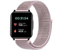 GIOPUEY Nylon Correas Compatible con Motorola Moto Watch 70, 20mm Transpirable Sport Correa Loop Deportiva de Nylon Trenzado, Mujer Hombres - Pink