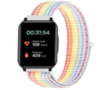 GIOPUEY Nylon Correas Compatible con Motorola Moto Watch 70, 20mm Transpirable Sport Correa Loop Deportiva de Nylon Trenzado, Mujer Hombres - Colorful