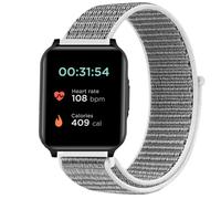GIOPUEY Nylon Correas Compatible con Motorola Moto Watch 70, 20mm Transpirable Sport Correa Loop Deportiva de Nylon Trenzado, Mujer Hombres - Grey