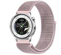 GIOPUEY Nylon Correas Compatible con OPPO Watch S, Transpirable Sport Correa Loop Deportiva de Nylon Trenzado, Mujer Hombres - Pink