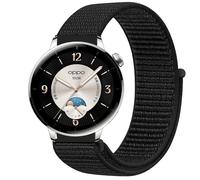 GIOPUEY Nylon Correas Compatible con Oppo Watch X2 Mini, Transpirable Sport Correa Loop Deportiva de Nylon Trenzado, Mujer Hombres - Black
