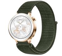 GIOPUEY Nylon Correas Compatible con Oppo Watch X3 mini, Transpirable Sport Correa Loop Deportiva de Nylon Trenzado, Mujer Hombres - Green