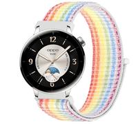 GIOPUEY Nylon Correas Compatible con Oppo Watch X3 Mini/X2 Mini, Transpirable Sport Correa Loop Deportiva de Nylon Trenzado, Mujer Hombres - Colorful