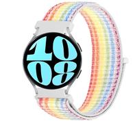 GIOPUEY Nylon Correas Compatible con Samsung Galaxy Watch 5 44mm, 20mm Transpirable Sport Correa Loop Deportiva de Nylon Trenzado, Mujer Hombres - Colorful