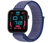 GIOPUEY Nylon Correas Compatible con Ticwatch GTH 2, 22mm Transpirable Sport Correa Loop Deportiva de Nylon Trenzado, Mujer Hombres - Blue