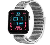 GIOPUEY Nylon Correas Compatible con Ticwatch GTH 2, 22mm Transpirable Sport Correa Loop Deportiva de Nylon Trenzado, Mujer Hombres - Grey