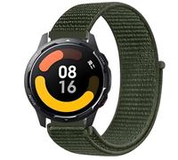 GIOPUEY Nylon Correas Compatible con Xiaomi Watch S1 Active, 22mm Transpirable Sport Correa Loop Deportiva de Nylon Trenzado, Mujer Hombres - Green