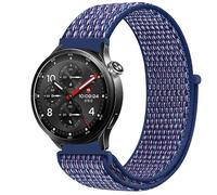 GIOPUEY Nylon Correas Compatible con Xiaomi Watch S5 46mm, Transpirable Sport Correa Loop Deportiva de Nylon Trenzado, Mujer Hombres - Blue