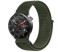 GIOPUEY Nylon Correas Compatible con Xiaomi Watch S5 46mm, Transpirable Sport Correa Loop Deportiva de Nylon Trenzado, Mujer Hombres - Green