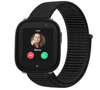 GIOPUEY Nylon Correas Compatible con Xplora X6 Play, 20mm Transpirable Sport Correa Loop Deportiva de Nylon Trenzado, Mujer Hombres - Black