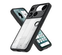 GIOPUEY para Nothing Phone 4a Pro Funda, Carcasa Dura de PC + TPU Suave, Alta Transparencia, Funda Transparente, Airbag Anticaídas - Transparent