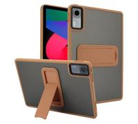 GIOPUEY para Redmi Pad SE 11 Funda, con Soporte, Carcasa Dura de PC + TPU Suave, Funda Mate Case, Sin Amarilleo - Brown