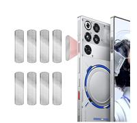 GIOPUEY Pegatinas de Aleación de Aluminio a Prueba de Polvo de Malla para Nubia Red Magic 11 Pro, Altavoces & Respiraderos para Radiadores Anti Dust [4+4 Pack] - Silver