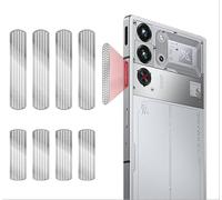 GIOPUEY Pegatinas de Aleación de Aluminio a Prueba de Polvo de Malla para RedMagic 10 Pro/9Pro/9S Pro/8Pro/8S Pro Altavoces & Respiraderos para Radiadores Anti Dust [4+4 Pack] - Silver