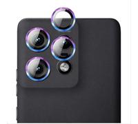 GIOPUEY [Protección Integral Protector de Lente de Cámara Compatible con Motorola Edge 50 Pro, [Doble Protección] Metal + Vidrio Templado, Protector de Cámara - Colorful