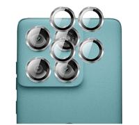 GIOPUEY [Protección Integral Protector de Lente de Cámara Compatible con Motorola Edge 60 Pro, [Doble Protección] Metal + Vidrio Templado, Protector de Cámara - Colorful