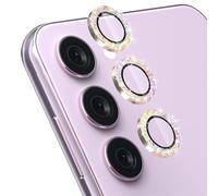 GIOPUEY [Protección Integral Protector de Lente de Cámara Compatible con Samsung Galaxy S25 FE, [Doble Protección] Metal + Vidrio Templado, Protector de Cámara - Colorful