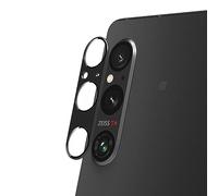 GIOPUEY [Protección Integral Protector de Lente de Cámara Compatible con Sony Xperia 1 V, [Doble Protección] Metal + Vidrio Templado, Protector de Cámara - Black