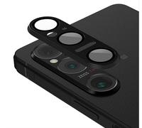 GIOPUEY [Protección Integral Protector de Lente de Cámara Compatible con Sony Xperia 1 Vi, [Doble Protección] Metal + Vidrio Templado, Protector de Cámara - Black