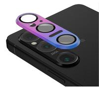GIOPUEY [Protección Integral Protector de Lente de Cámara Compatible con Sony Xperia 1 Vi, [Doble Protección] Metal + Vidrio Templado, Protector de Cámara - Colorful
