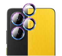 GIOPUEY [Protección Integral Protector de Lente de Cámara Compatible con Xiaomi Poco X7 Pro, [Doble Protección] Metal + Vidrio Templado, Protector de Cámara - Colorful