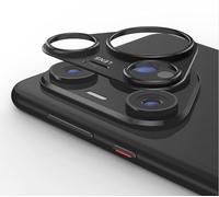 GIOPUEY Protector Cámara Compatible con Huawei Pura 70 Pro, [2 Pack] Protector Metálico de la Cámara [Resistente a Rayones] [No interfiere en el Tiro] [Fácil de Instalar] - Negro