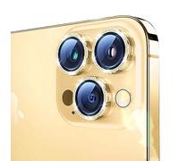 GIOPUEY Protector Cámara Compatible con iPhone 15 Pro MAX, iPhone 15 Pro Protector de Lente de Cámara, Diamante en Polvo Brillante, Brillante, Elegante, Fácil de Instalar - Golden