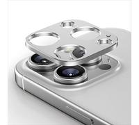 GIOPUEY Protector Cámara Compatible con iPhone 16 Pro/16 Pro MAX, [2 Pack] Protector Metálico de la Cámara [Resistente a Rayones] [No interfiere en el Tiro] - Silver