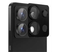 GIOPUEY Protector Cámara Compatible con Redmi Note 13 Pro 5G, [2 Pack] Protector Metálico de la Cámara [Resistente a Rayones] [No interfiere en el Tiro] [Fácil de Instalar] - Black