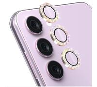 GIOPUEY Protector Cámara Compatible con Samsung Galaxy A55, Samsung Galaxy A55 Protector de Lente de Cámara, Diamante en Polvo Brillante, Brillante, Elegante, Fácil de Instalar - Colorful