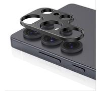 GIOPUEY Protector Cámara Compatible con Samsung Galaxy S25 Ultra, [2 Pack] Protector Metálico de la Cámara [Resistente a Rayones] [No interfiere en el Tiro] - Black