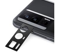 GIOPUEY Protector Cámara Compatible con Xiaomi Poco F5 Pro, [2 Pack] Protector Metálico de la Cámara [Resistente a Rayones] [No interfiere en el Tiro] [Fácil de Instalar] - Negro