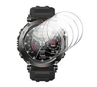 GIOPUEY Protector de Pantalla para Amazfit T-Rex Ultra, [4 Unidades] HD Vidrio Templado láminas Protectora [Cobertura Completa] con Capa Oleófoba - Transparente