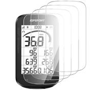 GIOPUEY Protector de Pantalla para iGPSPORT iGS800, [4 Unidades] HD Vidrio Templado láminas Protectora [Cobertura Completa] con Capa Oleófoba - Transparente