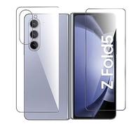 GIOPUEY Protector Pantalla Compatible con Samsung Galaxy Z Fold 5, con Protector Trasero, Vidrio Templado, Ultra Delgado, Resistente a Los Arañazos - Transparent