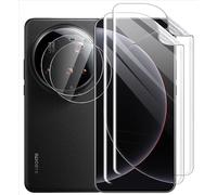 GIOPUEY Protector Pantalla Compatible con Xiaomi 15 Ultra, 2 Piezas Flexible Protector de Pantalla y 2 Piezas Protector de Lente de Cámara, HD, Ultradelgado (A-Transparent)