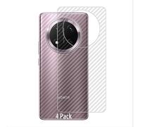 GIOPUEY Protector Trasero Compatible con Honor Magic 7 Lite, [4 Piezas] 0.1mm Suave Ultrafina Back Protector Flim [Antideslizante] [Huella Digital Anti]